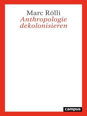 cover image of Anthropologie dekolonisieren